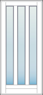 facadedør med lodrette glas